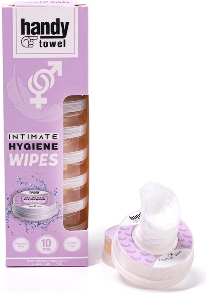 Handytowel Classic Genital Bölge Intim Hijyen Kapsülü 10 x 4,5 ml Seyahat Boy Sihirli Mendil