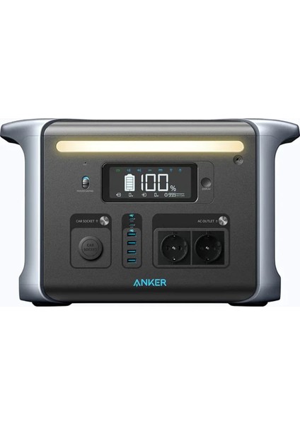 PowerHouse 757 Taşınabilir Güç Kaynağı 1229Wh 1500W Ev Karavan ve Dış Mekan Kullanımı İçin LiFePO4 Pilli Jeneratör - A1770 (Anker Türkiye Garantili)