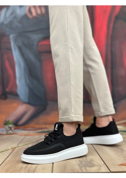 BA0375 Özel Örme Triko Tarz Siyah Renk Spor Ayakkabı fiyatları