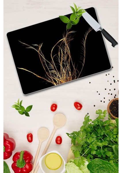 Saban altın Dal Cam Kesme Tahtası - Cam Kesme Tablası | 30 cm x 40 cm