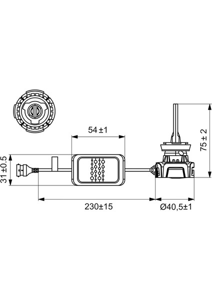 H8/H11/H16 Ampul LED Gigalight 12V 30W PGJ19 6000K 1987301558 2 Adet Set