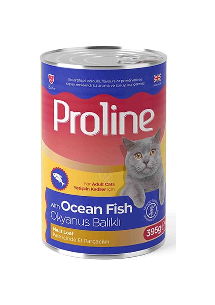 Proline Okyanus Balıklı Pate Yetişkin Kedi Konservesi 24 Adet 395 gr