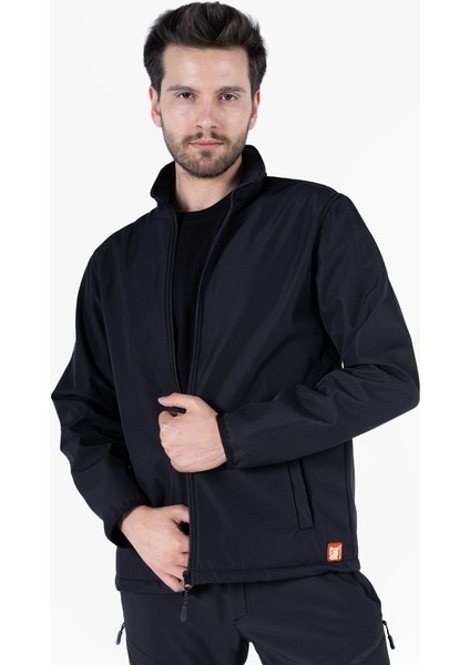 Dik Yaka Cepli Softshell Mont