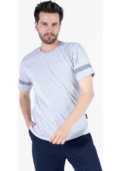 T 2830 Bisiklet Yaka Reflektörlü T-Shirt