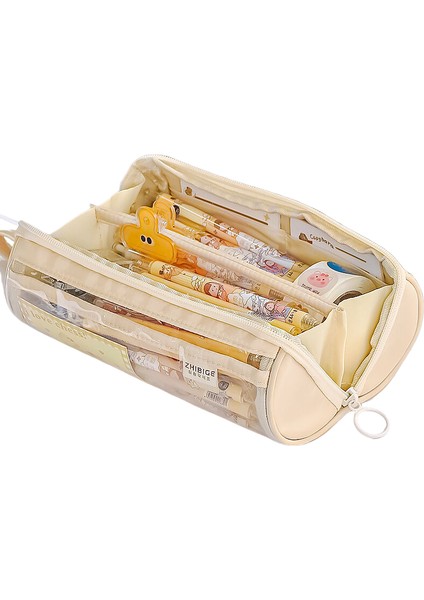 Şeffaf Öğrenci Kalem Kutusu Kalem Çantası Okula Dönüş Hediyesi (Yurt Dışından)