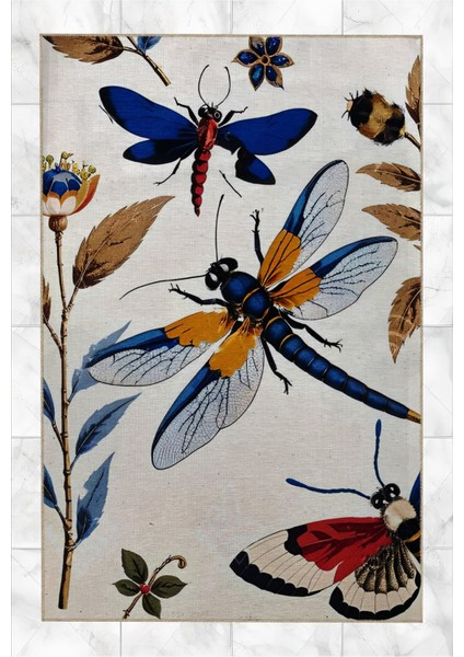 Shape Koleksiyonu Çok Renkli Lacivert Yusufçuk Detaylı Dokuma Taban Modern Dekoratif Halı 43 fırsatları