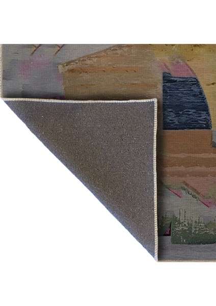 Shape Koleksiyonu Gri Pembe Tonlar Çok Renkli Dokuma Taban Modern Dekoratif Halı 29