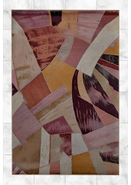 Shape Koleksiyonu Pastel Tonlar Soyut Şekiller Desenli Kreatif Modern Dekoratif Halı 25
