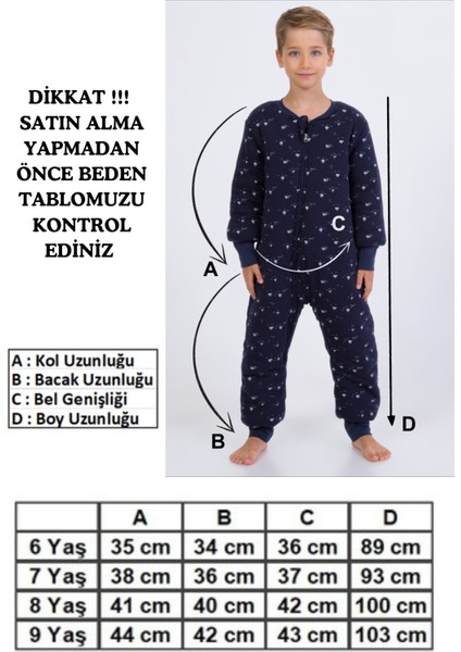 Erkek Çocuk Kalın Elyaf Dolgulu Premium Kalite 2.5 Tog Desenli Uyku Tulumu fiyatları