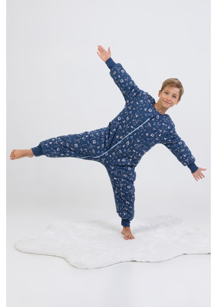 Erkek Çocuk Kalın Elyaf Dolgulu Premium Kalite 2.5 Tog Desenli Uyku Tulumu fırsatları