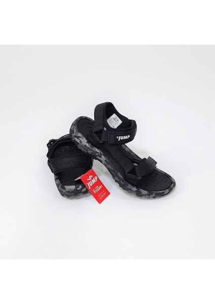 30066 Siyah Cırtlı Rahat Erkek Çocuk Sandalet