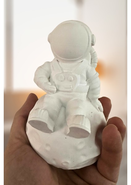 Astronot Biblo Beton (Hediye Paketi Ile Beraber) Boyama Etkinliği Figür/obje/biblo