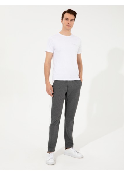Erkek Gri Melanj Slim Fit Eşofman Altı 50247928-VR086