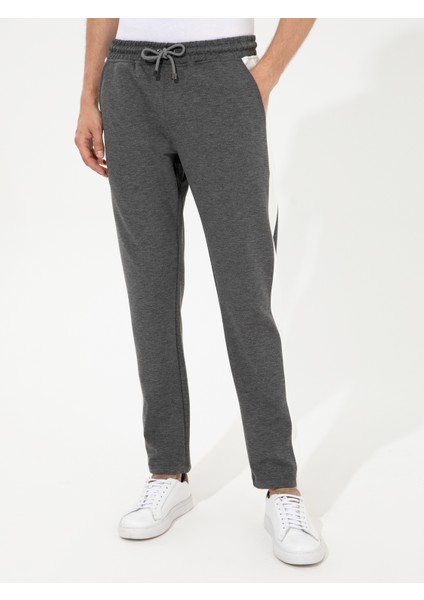 Erkek Gri Melanj Slim Fit Eşofman Altı 50247928-VR086