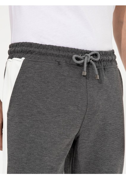 Erkek Gri Melanj Slim Fit Eşofman Altı 50247928-VR086