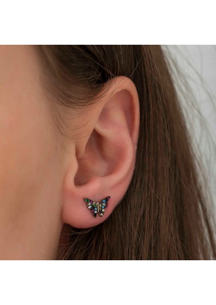 ​gümüş Mix Kelebek Küpe modelleri