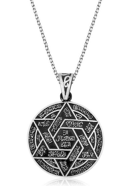 Gümüş Ismi Azam Duası Kolye