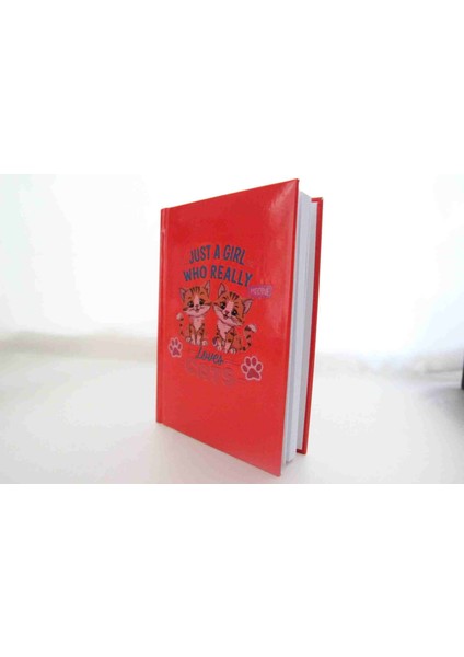 Sevimli Kediler Termos ve Kırmızı Defter Hediye Kutusu