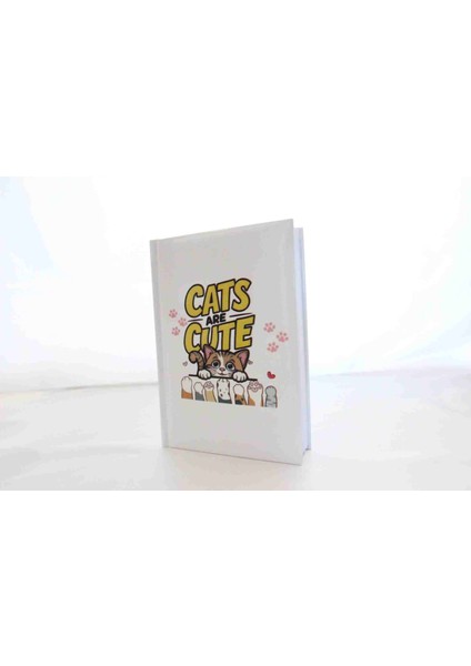 Sevimli Kedi Hediye Kutusu Termos, Defter ve Kupa Bardak Hediye Seti