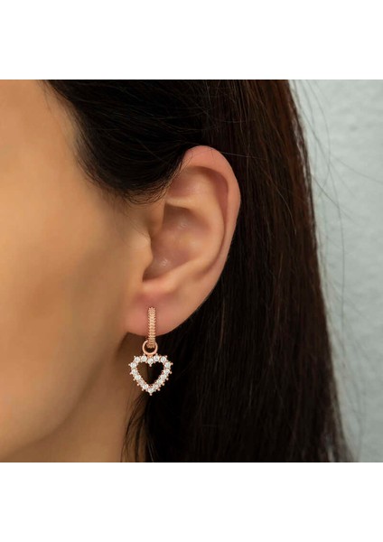 Gümüş Halka Kalp Bayan Küpe fiyatları