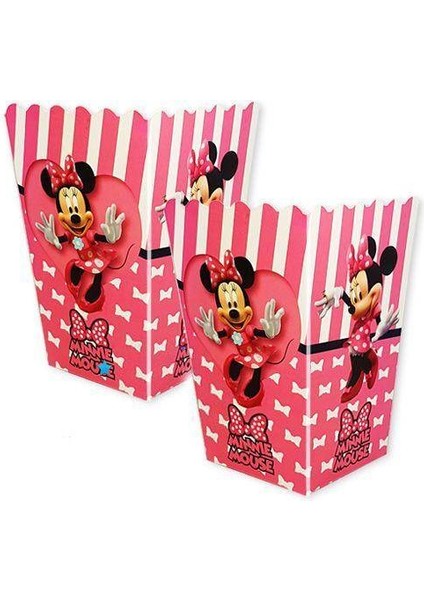 Minnie Mouse Mısır Kutusu (8 Adet)