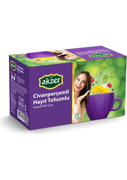 2'li Paket Civanperçemli Hayıt Tohumlu Çay (2X20 Süzen Poşet)