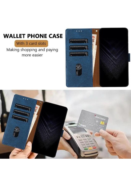 IPhone 16 Için Kılıf Pro Max Kart Yuvaları Kapak Manyetik Kapatma Cüzdan Pu (Yurt Dışından)