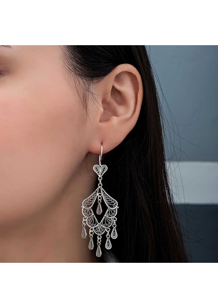 Gümüş Telkari Sallantılı Kadın Küpe fiyatları