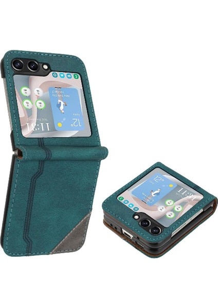 Samsung Galaxy Z Flip 6 Pu Deri Handy Standı Kart Yuvaları Kapak (Yurt Dışından) fırsatları