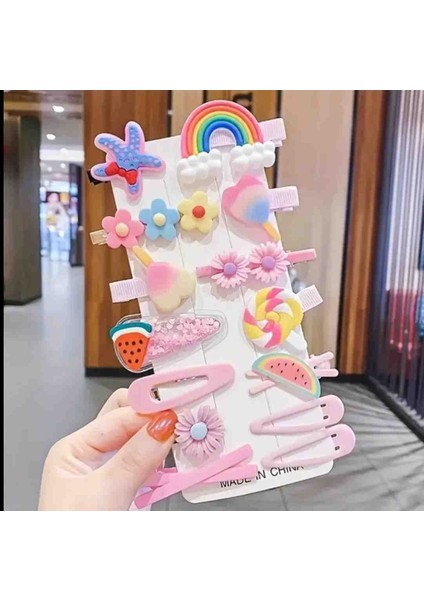 Kız Çocuk ve Bebek Toka Set 14 Parça
