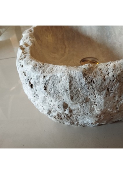 Traverten Şekilsiz Tasarım Lavabo