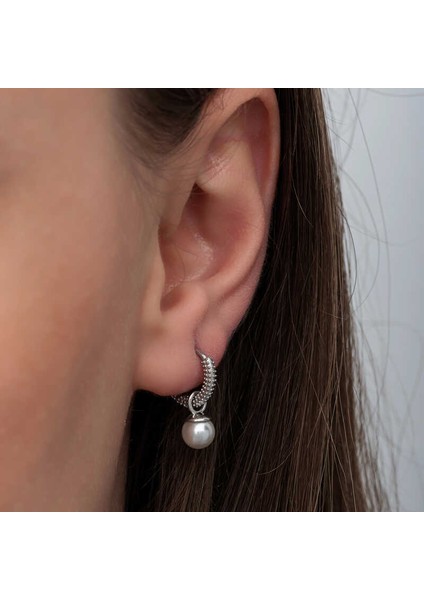 Gümüş Inci Kadın Küpe modelleri