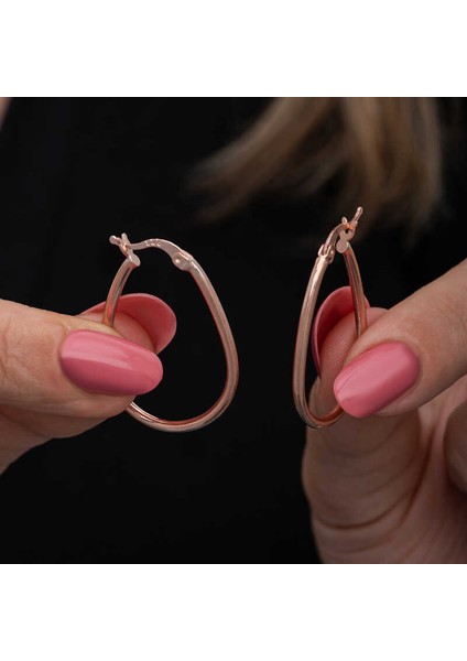 Gümüş Damla Halka Küpe