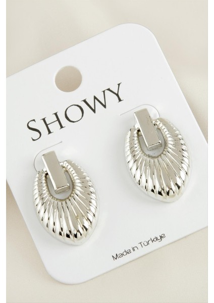 Oval Yeni Sezon Metal Küpe