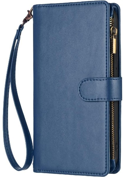 Oppo Case 12 5g Için Kılıf Cüzdan Fermuar Pu Deri Çanta Kapak Folio Flip (Yurt Dışından) modelleri