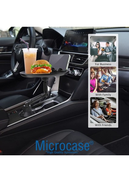 Araç Içi Yiyecek Içecek Sehpası Ayarlanabilir ve Telefon Tutucu