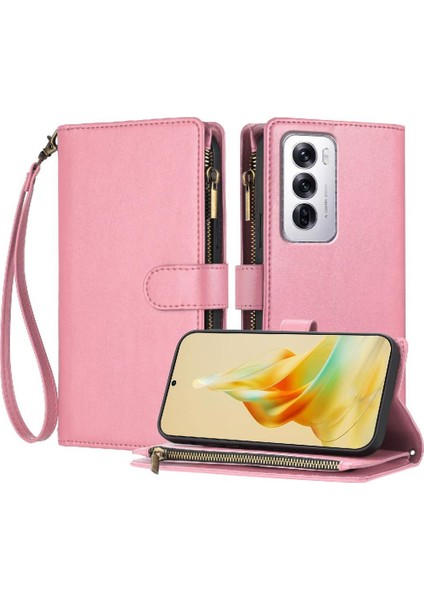 Oppo Case 12 5g Için Kılıf Cüzdan Fermuar Pu Deri Çanta Kapak Folio Flip (Yurt Dışından)