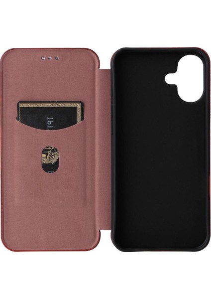 IPhone 16 Için Flip Case Artı Kart Tutucu Kickstand ile Tam Koruma (Yurt Dışından)