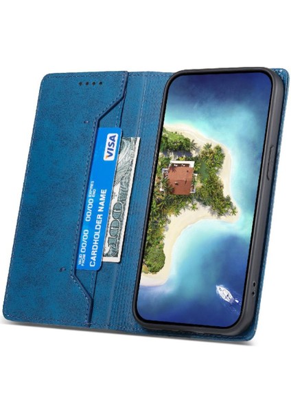 Google Piksel 9 Pro Kickstand Kart Yuvası Darbeye Tpu Için Flip Case (Yurt Dışından)