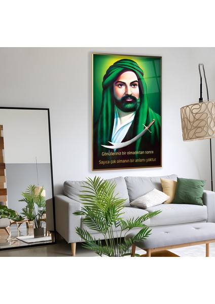 Metal Çerçeveli Hz. Ali Cam Tablo fiyatları