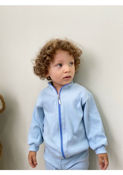 Kaşkorse Oversize Önü Fermuarlı Dik Yaka Hırka