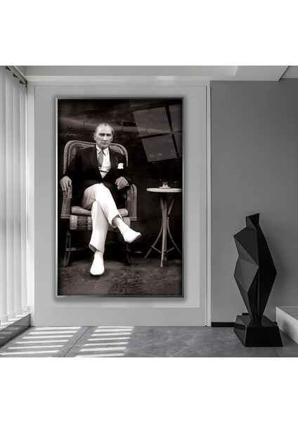 Metal Çerçeveli Atatürk Cam Tablo