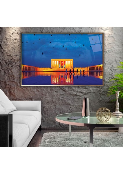 Metal Çerçeveli Anıtkabir Cam Tablo