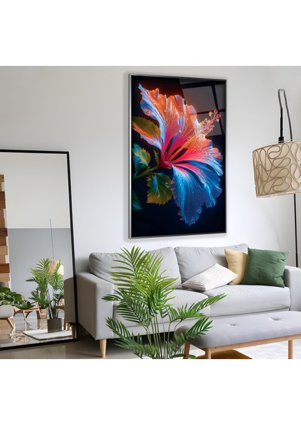 Metal Çerçeveli Çiçekler Cam Tablo fiyatları