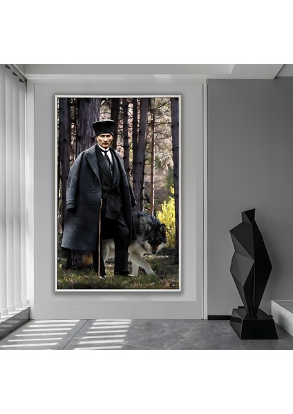 Metal Çerçeveli Atatürk Cam Tablo