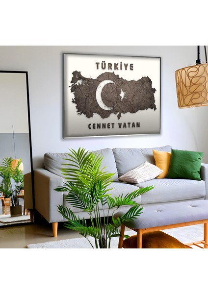 Metal Çerçeveli Cennet Vatan Cam Tablo fiyatları