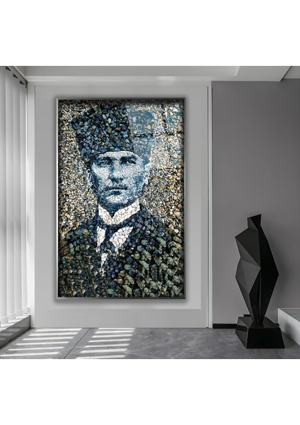 Metal Çerçeveli Atatürk Cam Tablo