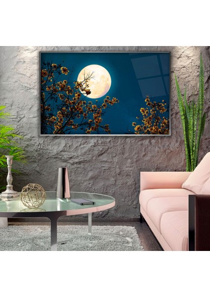 Metal Çerçeveli Ay Işığı Cam Tablo