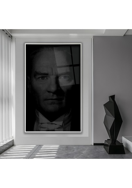 Metal Çerçeveli Atatürk Cam Tablo