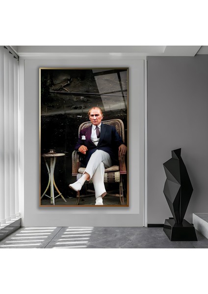 Metal Çerçeveli Atatürk Cam Tablo